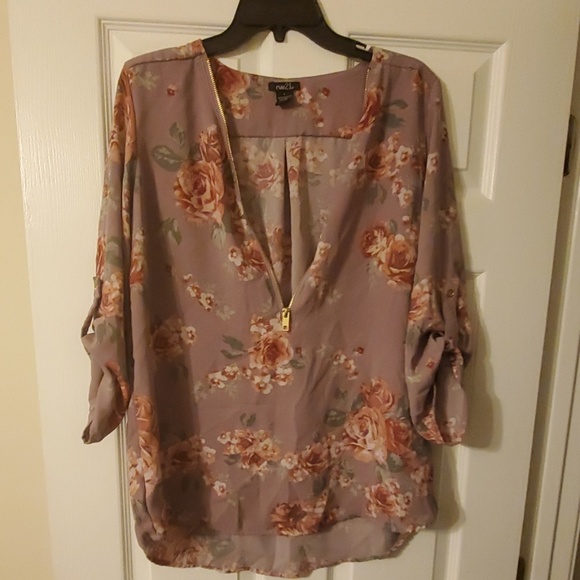 RUE21 FLORAL TOP - Picture 1 of 4